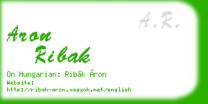 aron ribak business card